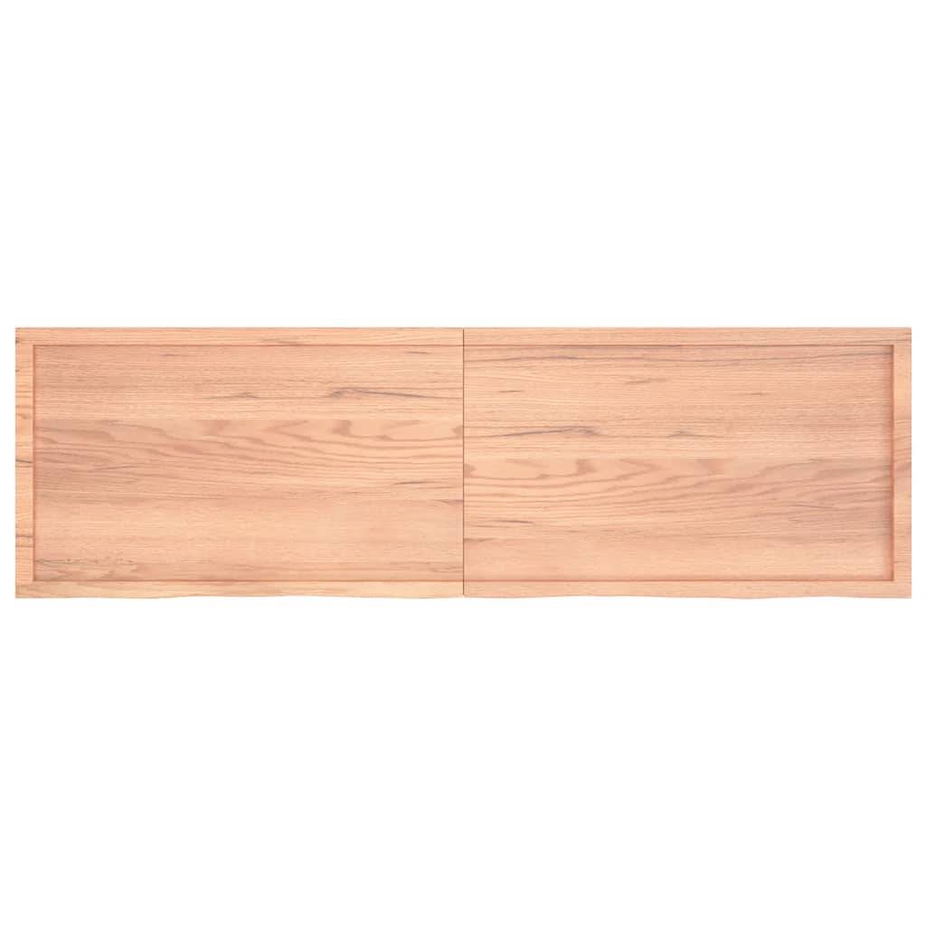 vidaXL Waschtischplatte Hellbraun 200x60x(2-4) cm Massivholz Behandelt