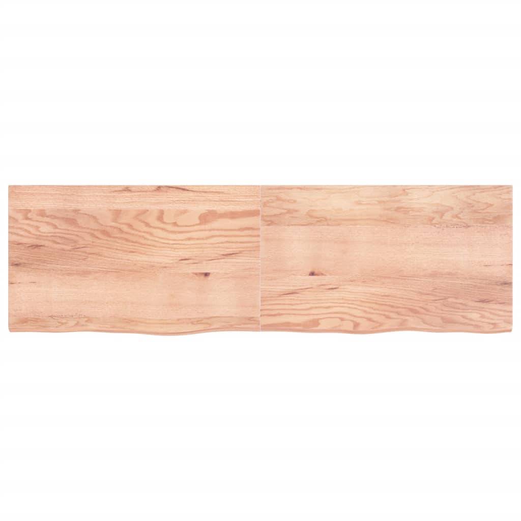 vidaXL Waschtischplatte Hellbraun 200x60x(2-4) cm Massivholz Behandelt
