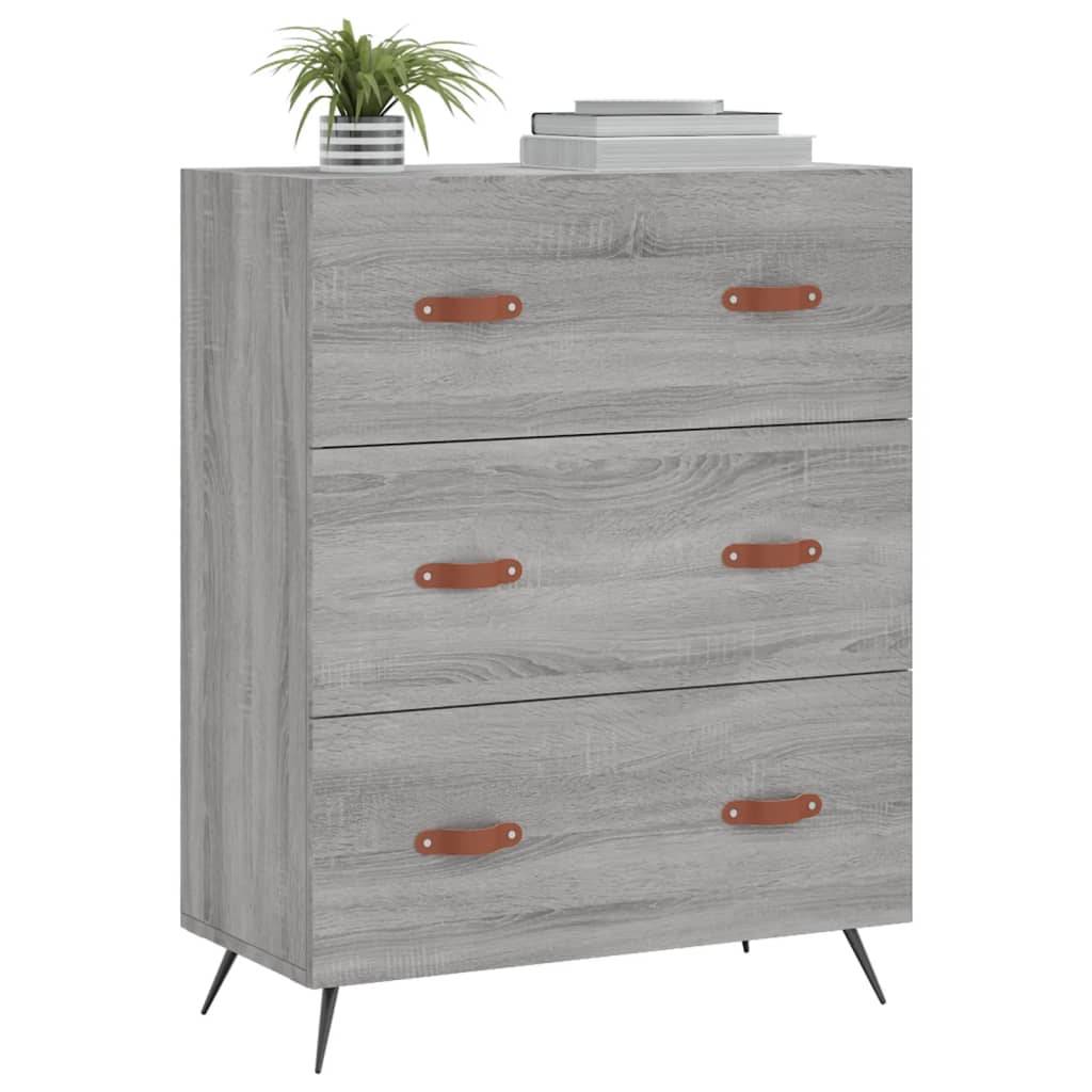vidaXL Kommode Grau Sonoma 69,5x34x90 cm Holzwerkstoff
