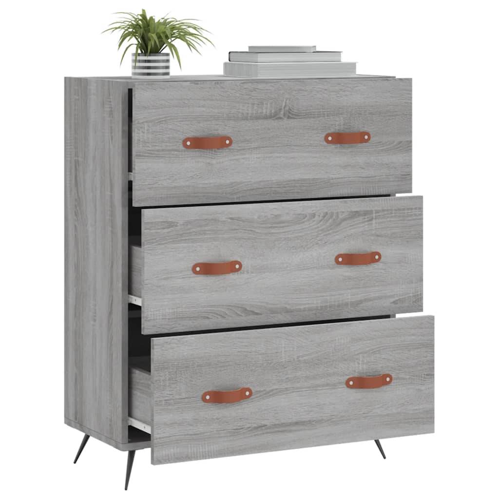 vidaXL Kommode Grau Sonoma 69,5x34x90 cm Holzwerkstoff