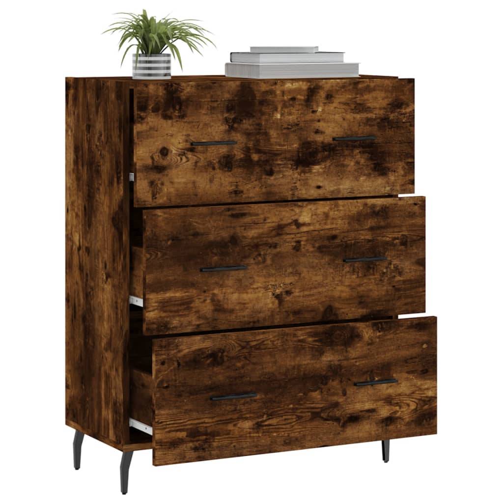 vidaXL Sideboard Räuchereiche 69,5x34x90 cm Holzwerkstoff