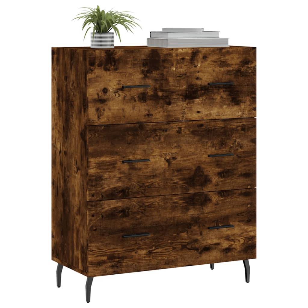 vidaXL Sideboard Räuchereiche 69,5x34x90 cm Holzwerkstoff