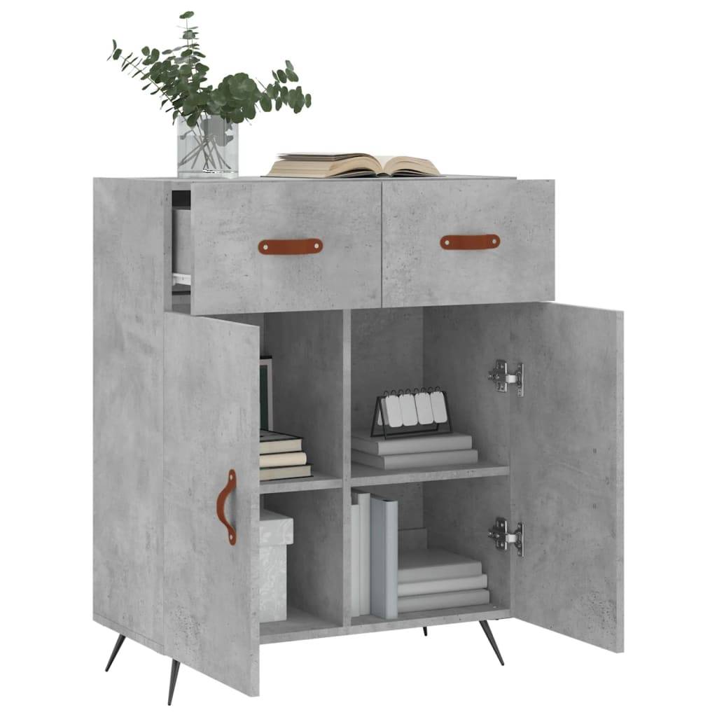 vidaXL Sideboard Betongrau 69,5x34x90 cm Holzwerkstoff