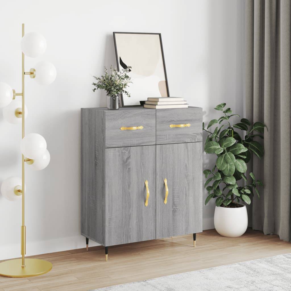 vidaXL Sideboard Grau Sonoma 69,5x34x90 cm Holzwerkstoff