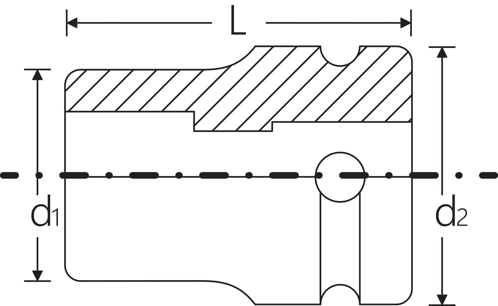 IMPACT-Steckschlüsseleinsatz 1/2" E12 L.38mm