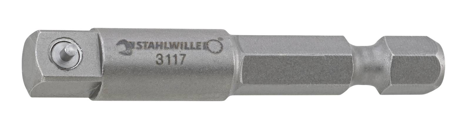 Bit-Verbindungsteil maschinenbetätigt 6kant 1/4" Außen-4kant 3/8" L.50mm