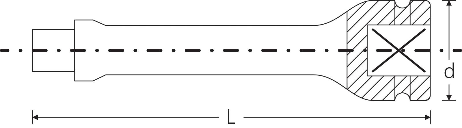 IMPACT-Verlängerung 1/2" L.131mm