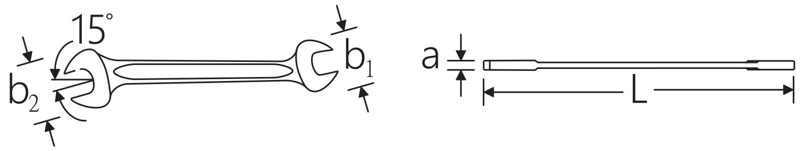 Doppelmaulschlüssel MOTOR SW 19/32 x 11/16" L.205mm