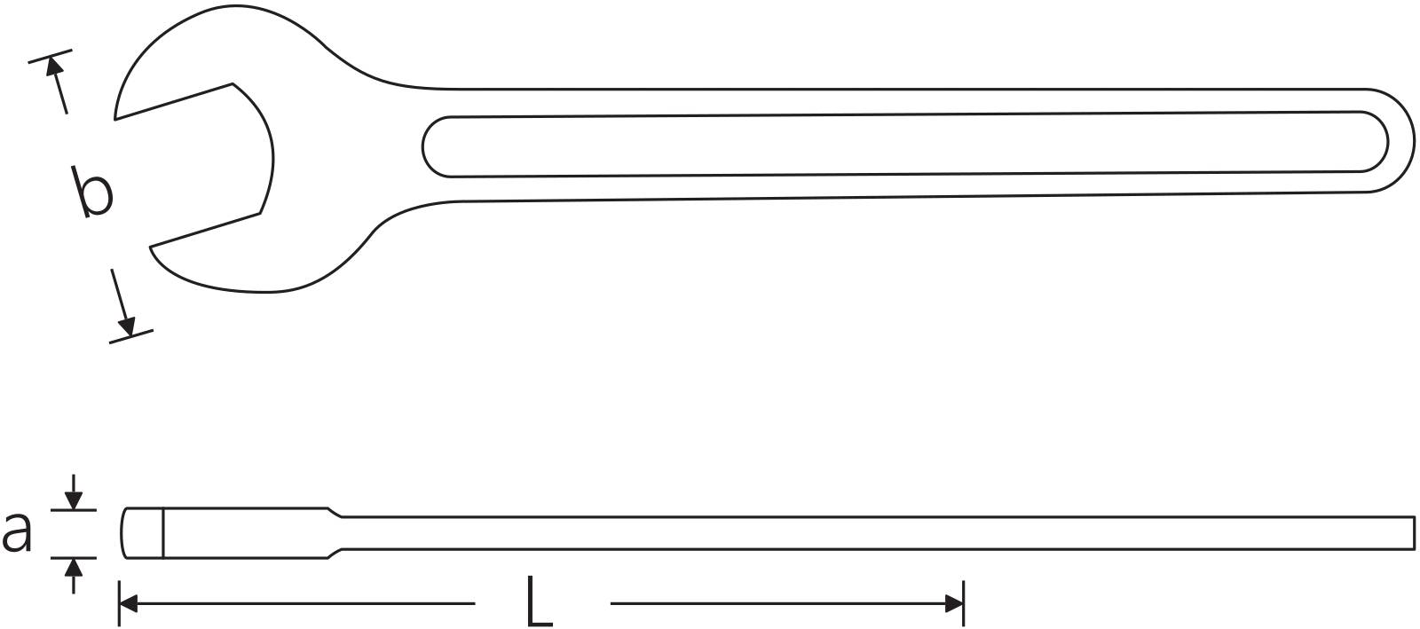 Einmaulschlüssel SW 41mm L.340mm