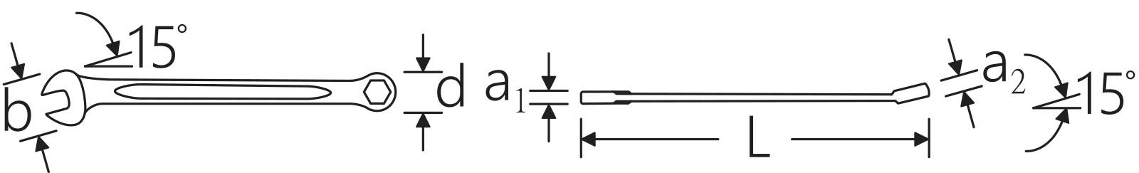 Ringmaulschlüssel OPEN BOX SW 3,2mm L.76mm
