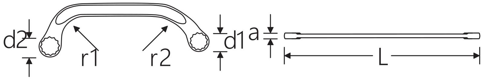 Doppelringschlüssel STARTER SW 10 x 12mm L.150mm