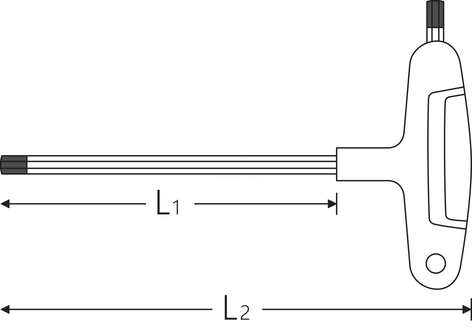 Schraubendreher m.Quergriff SW Innen-6kant L.100mm
