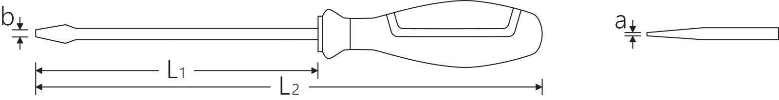 Schraubendreher Klinge 1,0 x 5,5 x 410mm
