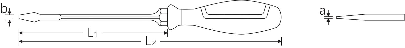 Schlitzschraubendreher DRALL+ 1,2mm x 33mm L.125mm