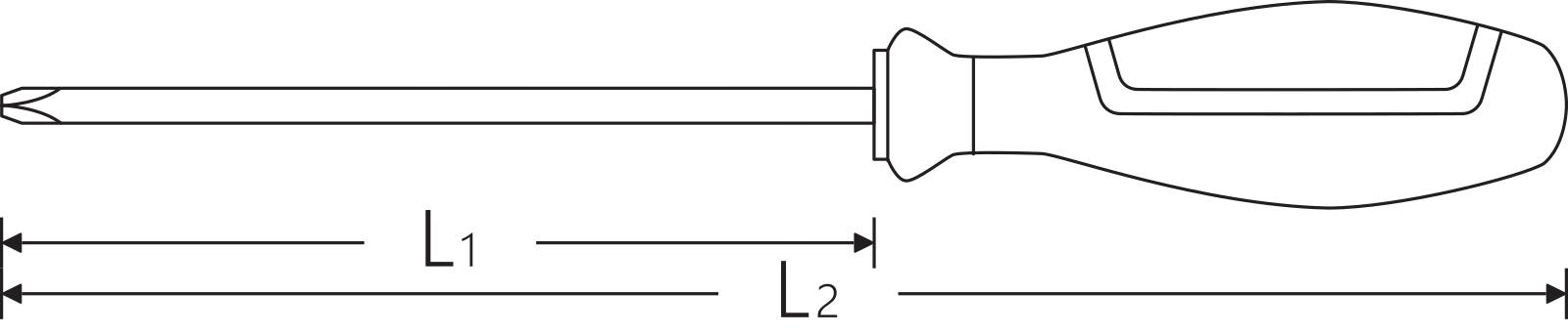 Kreuzschlitzschraubendreher DRALL+ PZ L.100mm