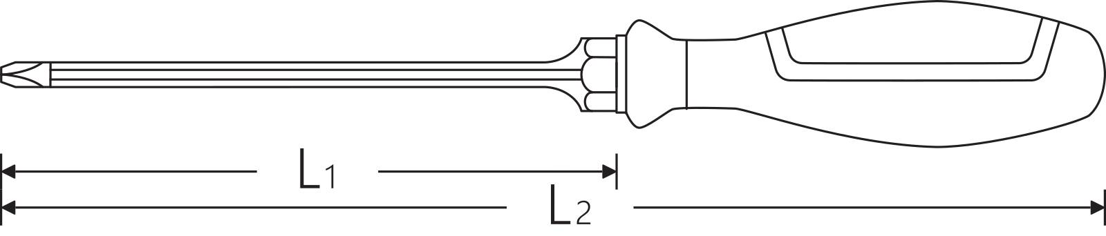 Kreuzschlitzschraubendreher DRALL+ PH L.85mm