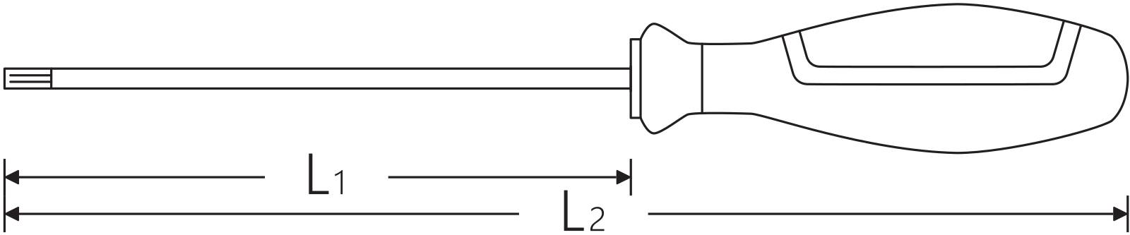 TORQ-SET -Schraubendreher DRALL+ Gr.4mm L.100mm