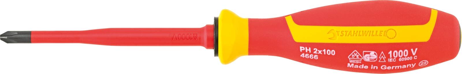 VDE-Kreuzschlitzschraubendreher PH L.100mm