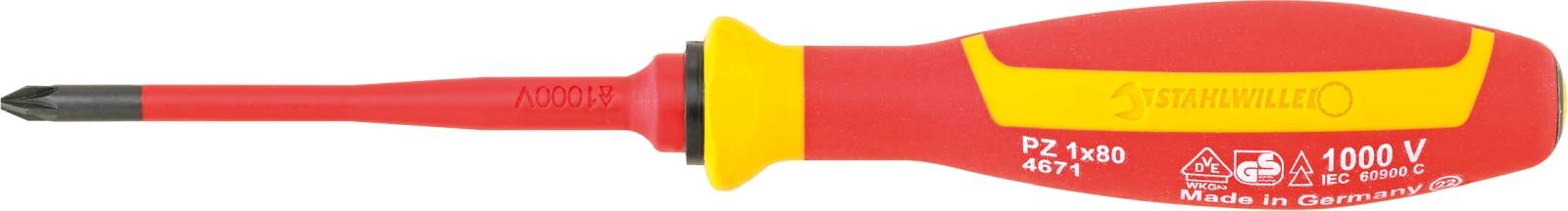 VDE-Kreuzschlitzschraubendreher PZ L.80mm