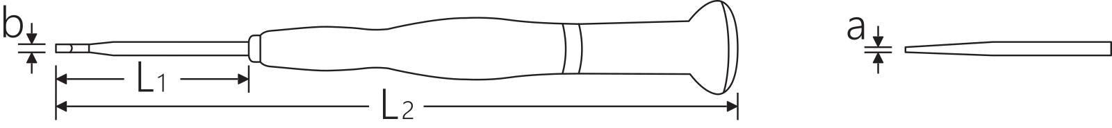 Schlitzschraubendreher 0,16mm x 20mm L.40mm