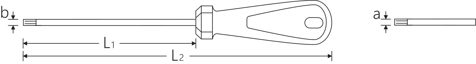 TORX -Schraubendreher 3K DRALL T27BO L.115mm