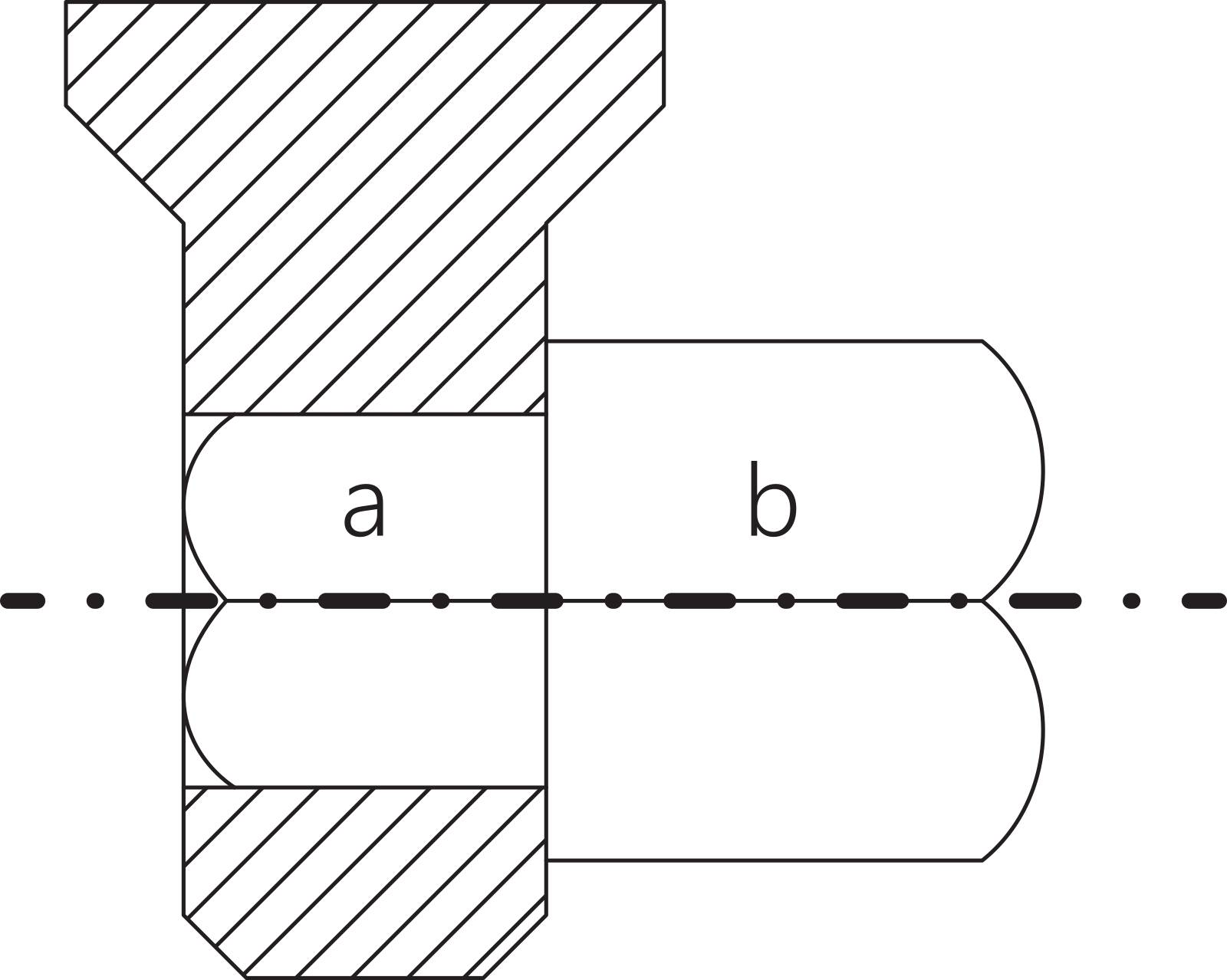 Vierkant-Verbindungsteil 1/4 x 1/4"