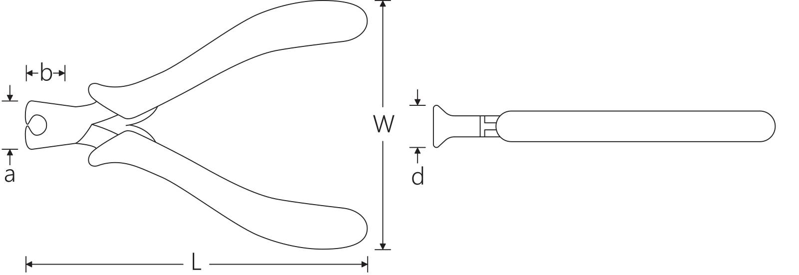 Elektronik-Vornschneider L.120mm Kopf poliert