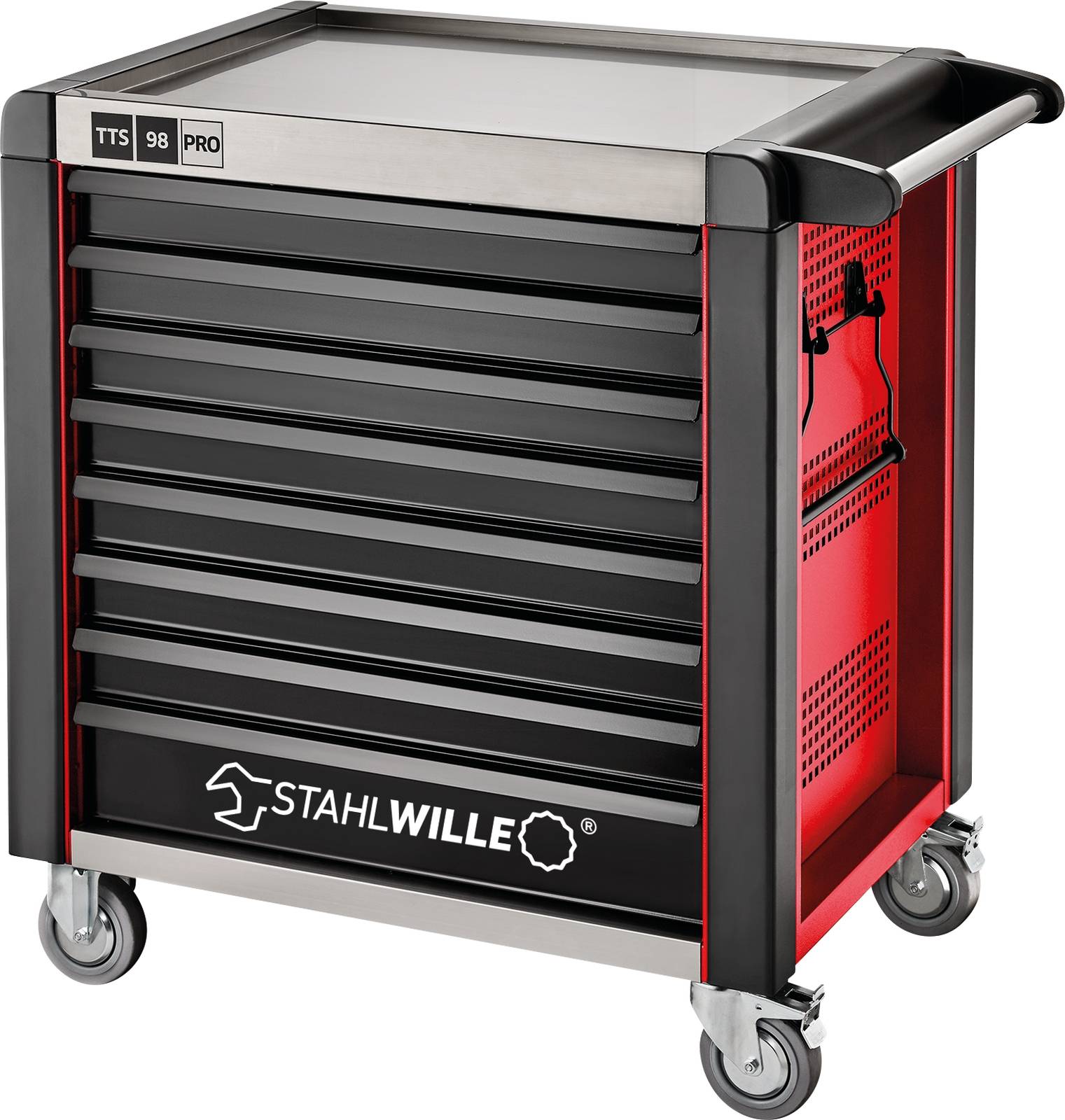 Werkstattwagen 98/8 PRO 8 Schubl. 890 x 650 x 865 mm rot, RAL 3020