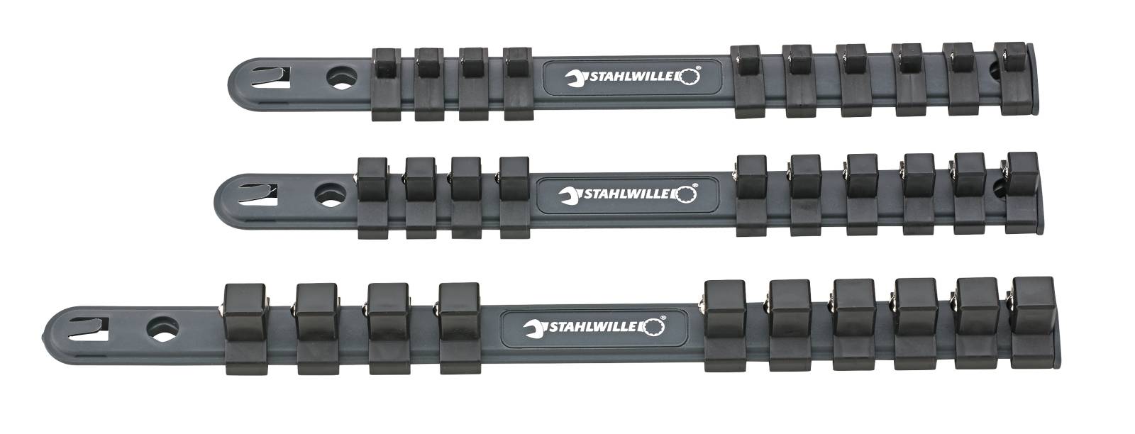 Satz Steckschlüsselleisten 30 Halteklammern L.315 mm