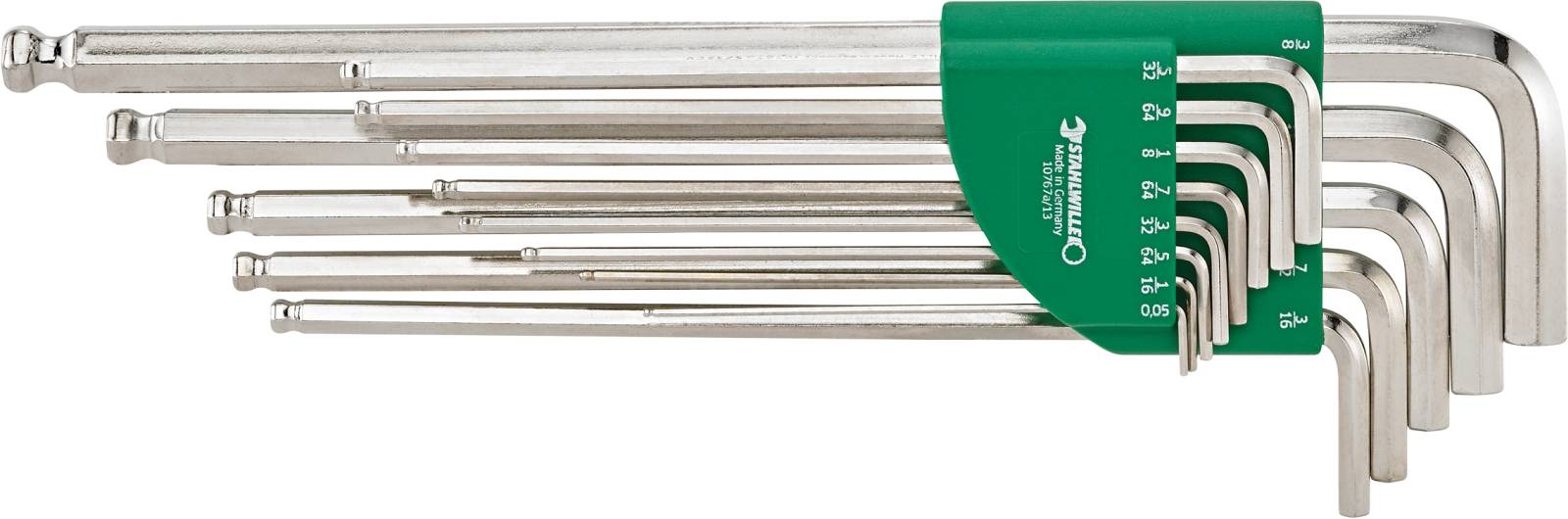 Kugelkopf-Winkelschraubendreher-Satz 10767a/13 zöllig 13tlg