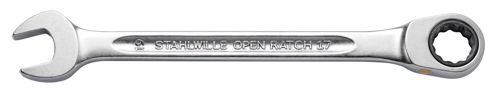 Ratschenringmaulschlüssel-Satz OPEN RATCH TCS 17F/12 8 - 19 12tlg