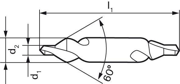 Zentrierbohrer DIN333 HSSCo5 Form A 1,0mm TiAlN FORMAT