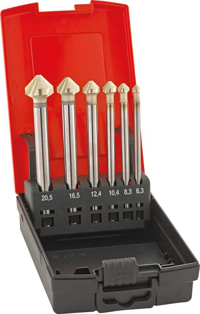 Kegelsenker Set HSSE DIN335 6,3 - 20,5mm zyl. 90Grad Form C ugt DUO+ lang FORMAT