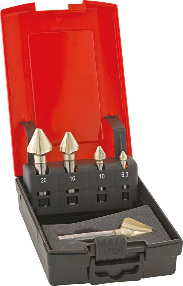 Kegelsenker Set HSSE DIN334 6,3-20 3-Fl 60Gradugt Form C DUO+ FORMAT GT