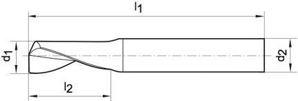 Einzahnfräser VHM 6,0mm Z1 HA TA-C FORMAT GT
