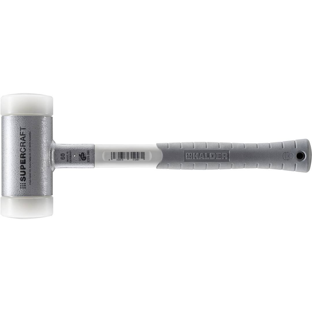 HALDER SUPERCRAFT Schonhammer Ø 60 mm rückschlagfrei mit 3-Komponentenstiel
