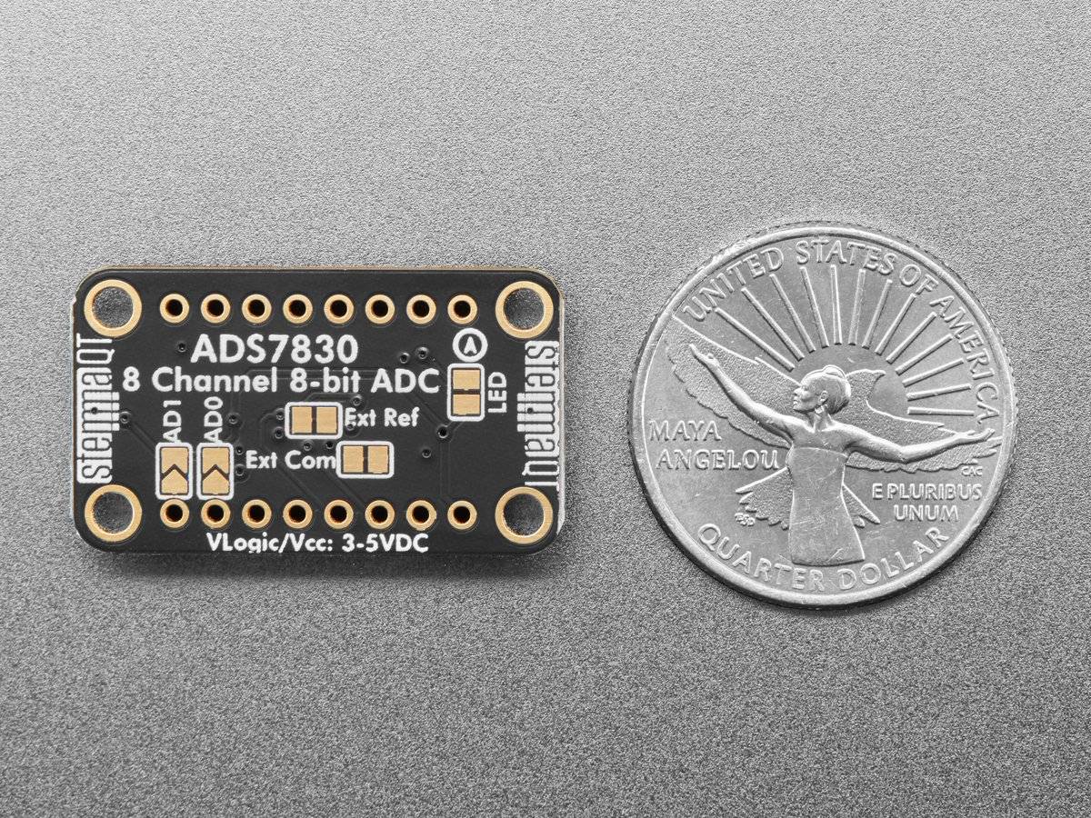 Adafruit ADS7830 8-Channel 8-Bit ADC with I2C STEMMA QT Qwiic