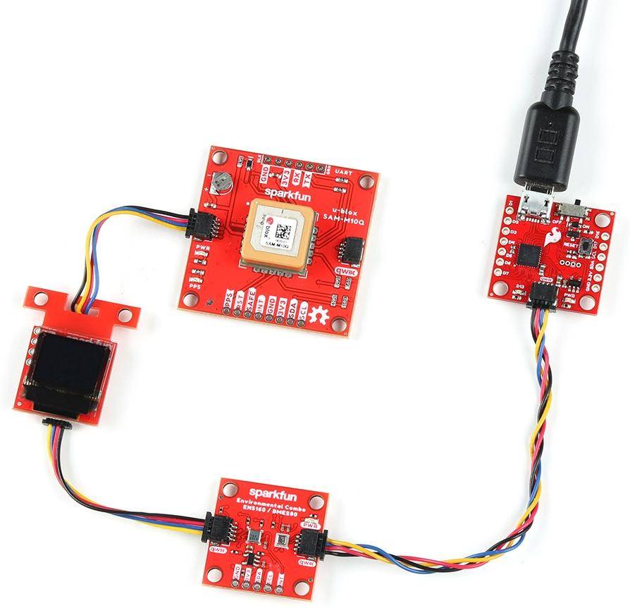 SparkFun Micro OLED Breakout, 64x48 Pixel, Qwiic, I2C, 10mA, adressierbar, 3.3V