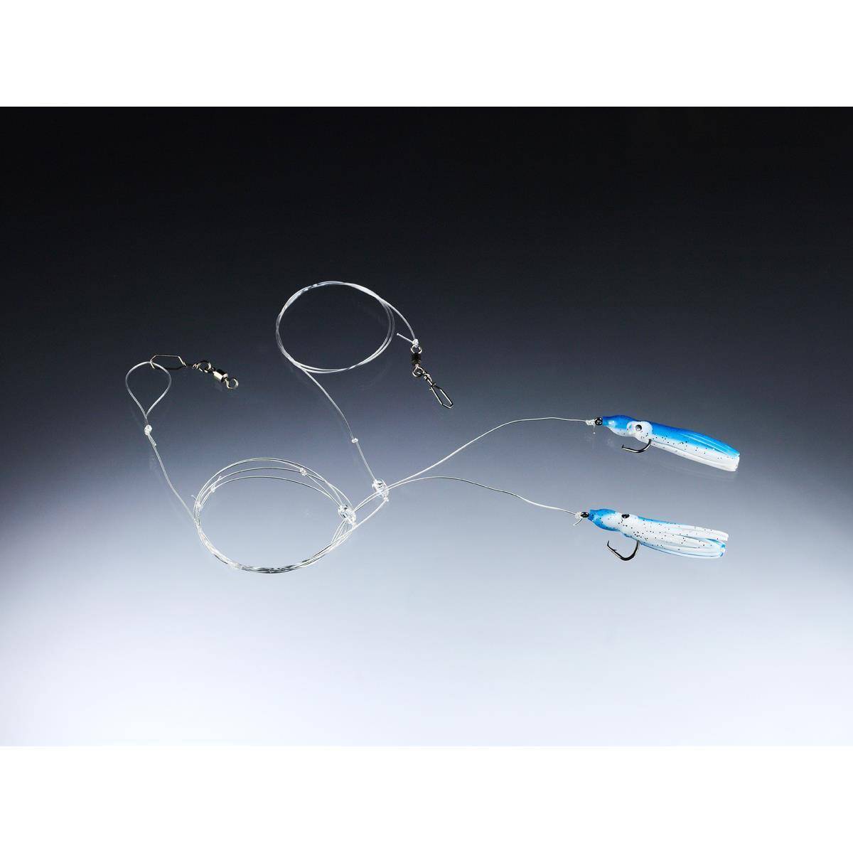 Balzer Wittling-/Seelachs Rig mit Circle Hook Hakengröße: 1, Länge: 170 cm / 2 Beifänger Oktopus Blau