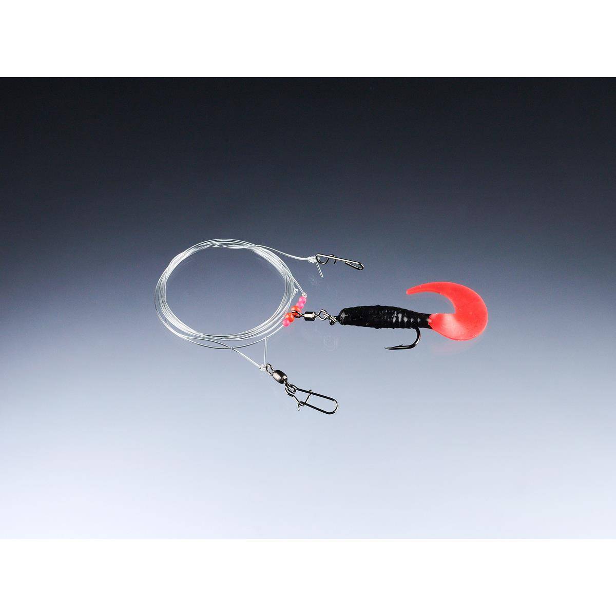 Balzer Sliding-Pilksystem mit No Knot Verbinder Twister Rig Schwarz-Japanrot Haken: 1/0 Länge: 120 cm