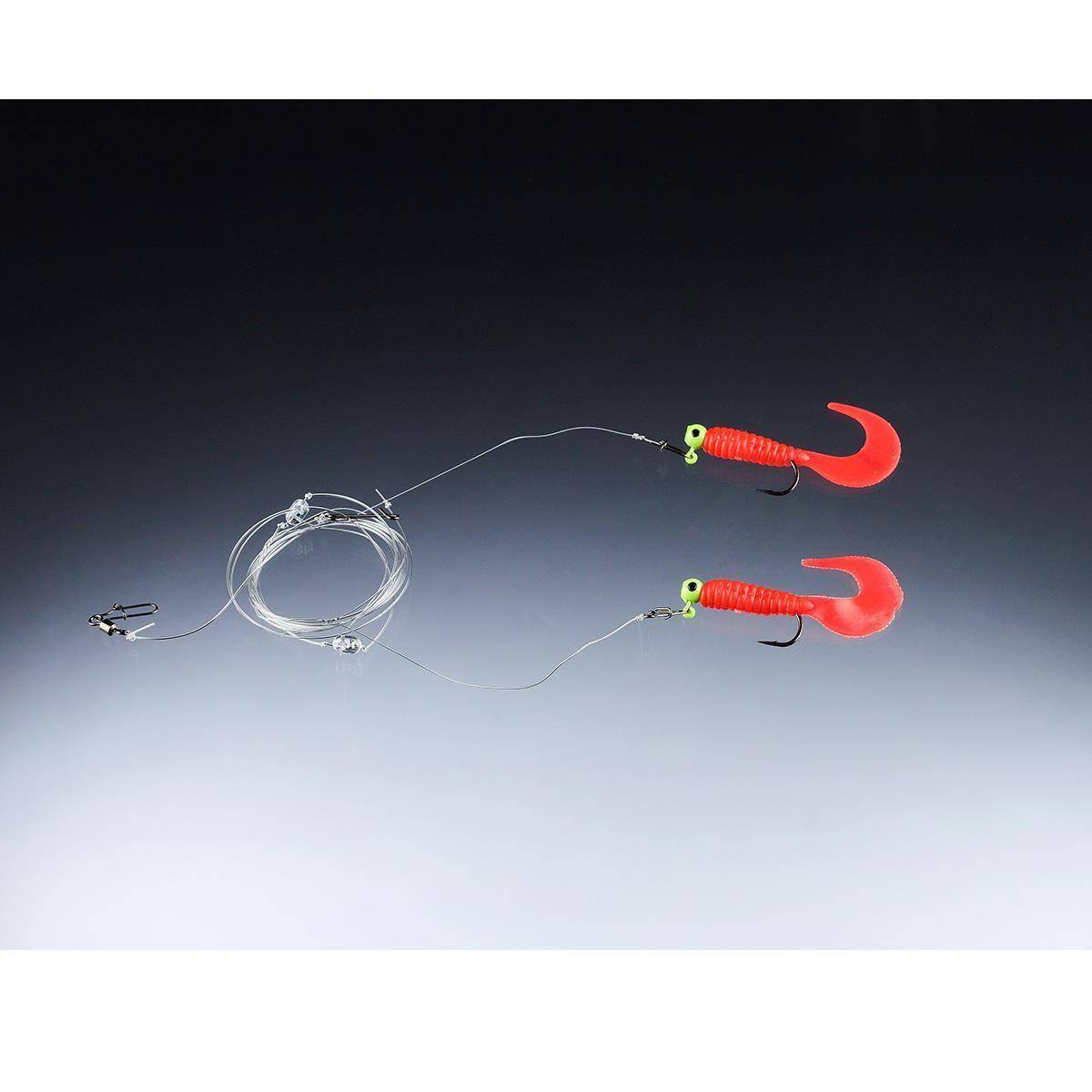 Balzer Edition Sea Pilk Twister Vorfach 2 Beifänger 1/0 Japanrot