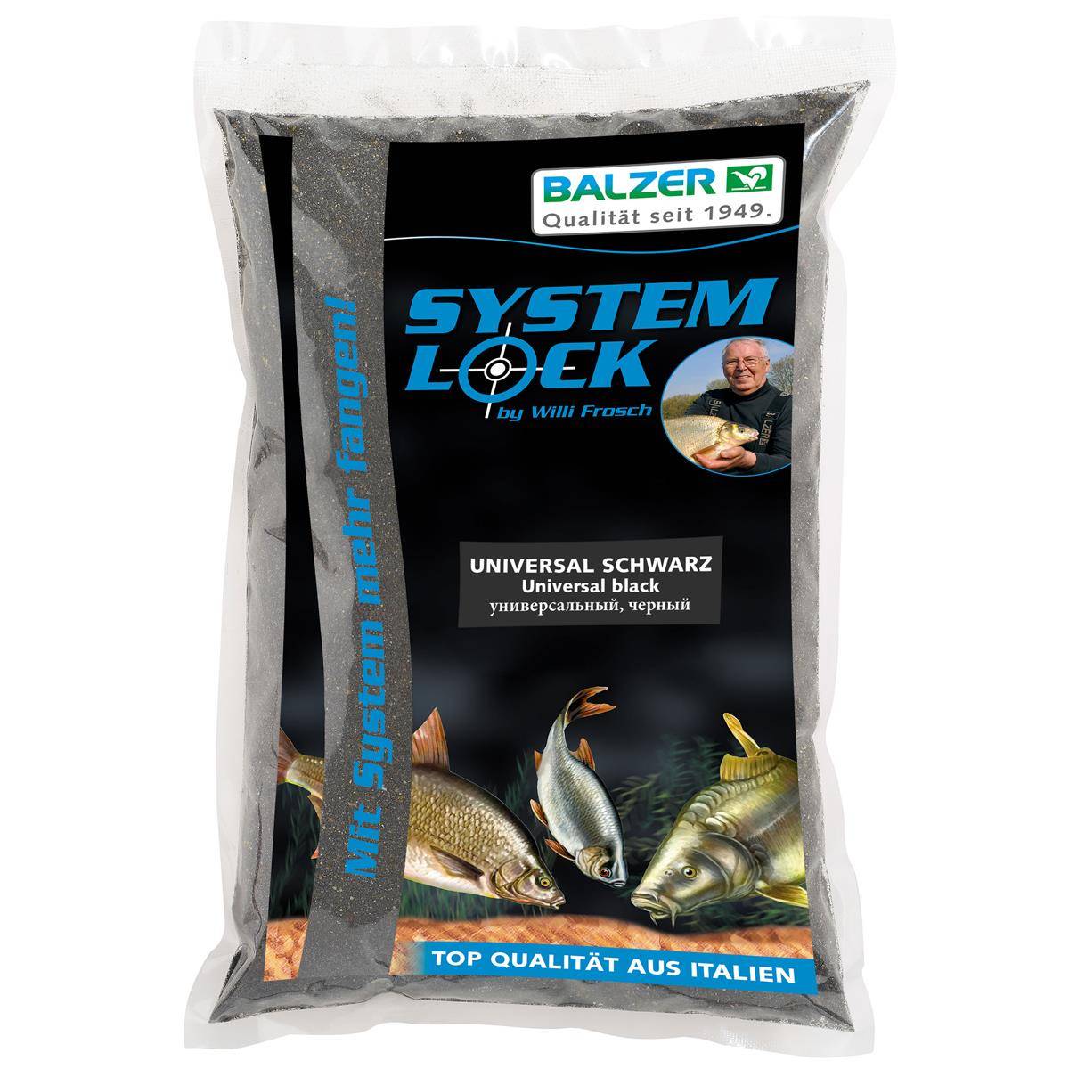 Balzer Willi Frosch System Lock Futter 1 kg Universal schwarz