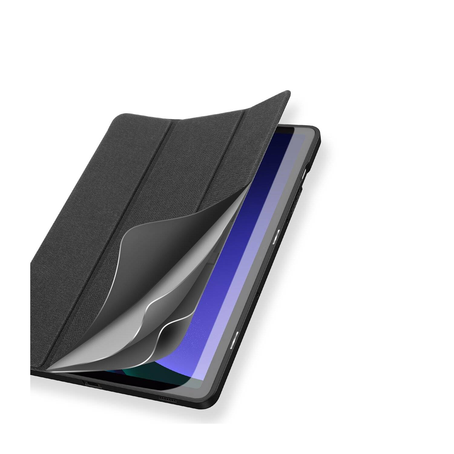 Dux Ducis Domo Smart Sleep Case Tablethülle kompatibel mit Samsung Galaxy Tab S9 FE Schutzhülle Schwarz