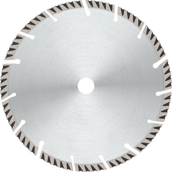 Eine Kreissägeblatt mit scharfen Zähnen, die gleichmäßig am Rand verteilt sind und zum Schneiden von Materialien wie Holz oder Metall verwendet wird.