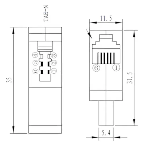 Telefon-Adapter TAE N-Stecker > RJ11 (6P4C) Kupplung (10er-Pack) Telefon-Adapter TAE N-Stecker > RJ11 (6P4C) Kupplung (10er-Pack)
