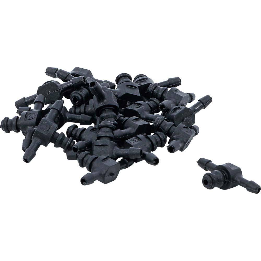 Kunststoffverbinder-Satz - T-Form - für Schlauchinnendurchmesser 5 mm - 20-tlg.