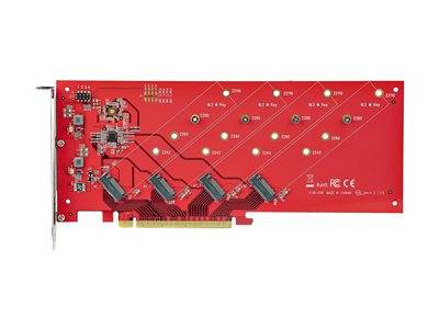 STARTECH Quad M.2 PCIe Adapter 4x NVMe Komponenten Zubehör für Speicherlaufwerke