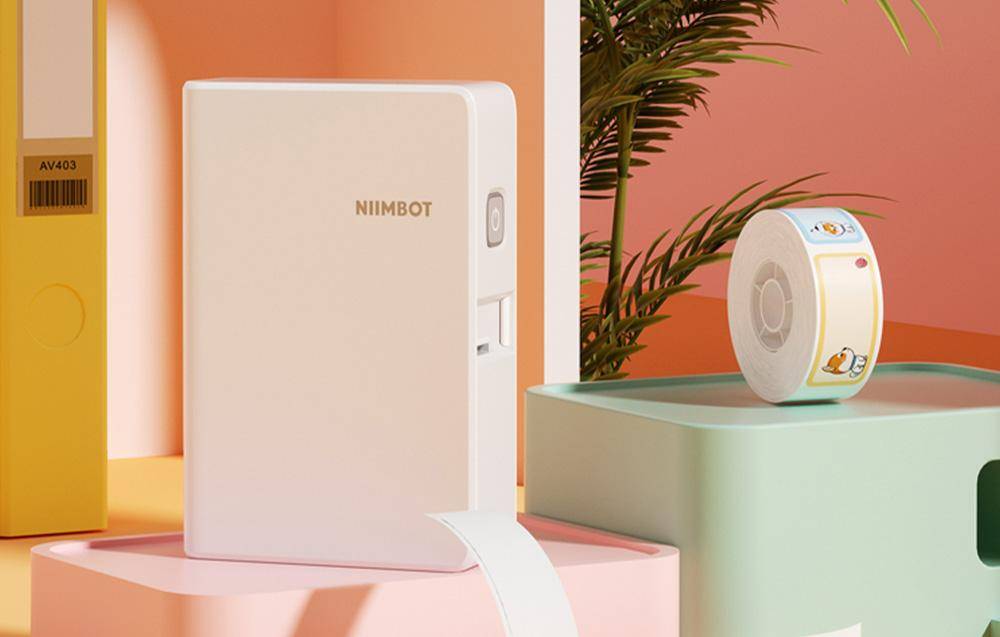 Niimbot B18, Tragbarer Thermotransfer Etikettendrucker, weiß