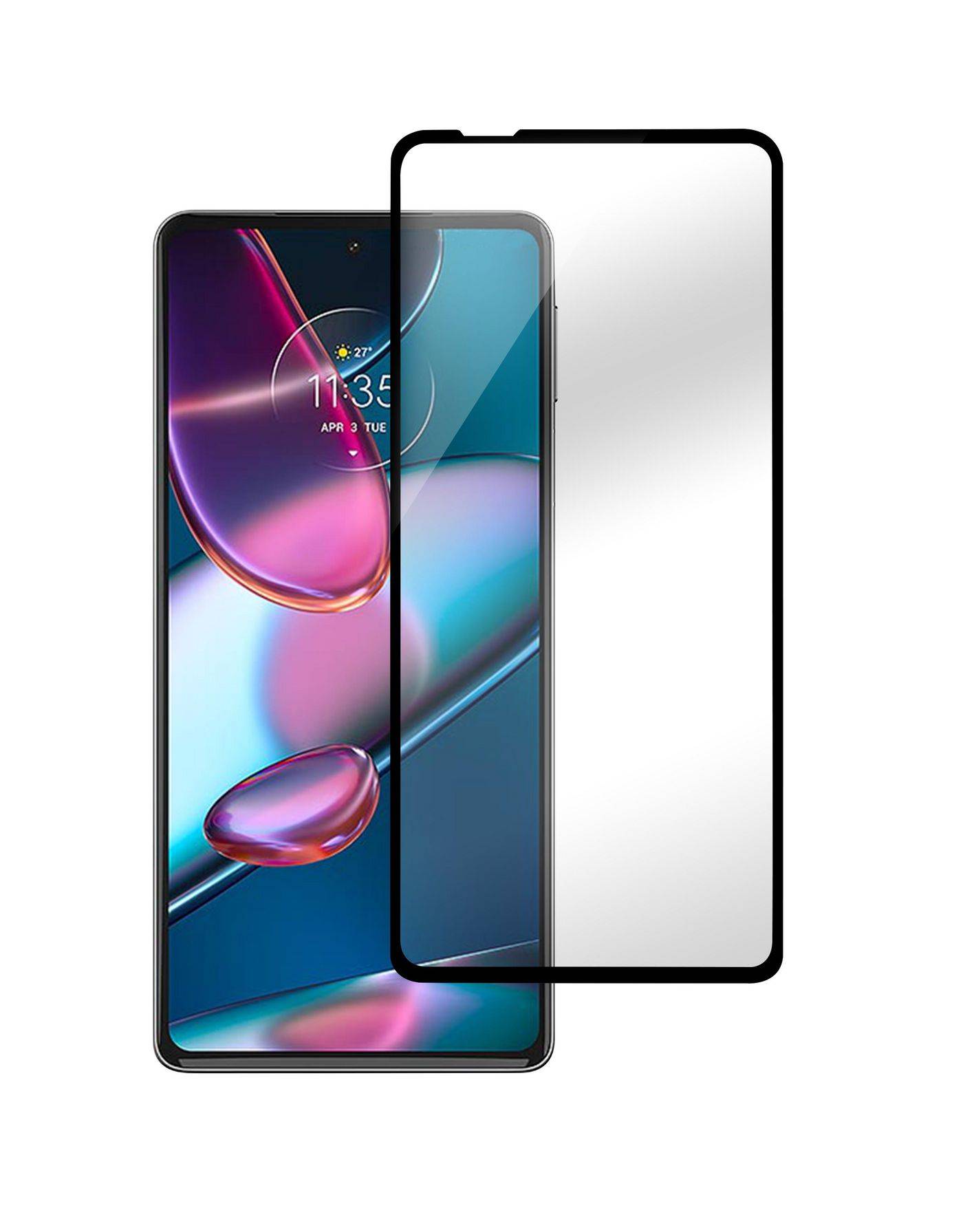 Motorola Edge 30 Pro Schwarz Vollabdeckung, Vollverklebung