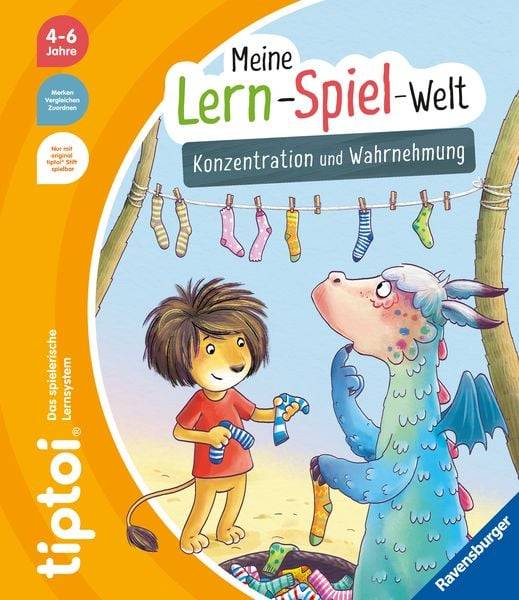 Ravensburger tiptoi Meine Lern-Spiel-Welt: Konzentration und Wahrnehmung, Bildend, Deutsch, Hardcover, 16 Seiten